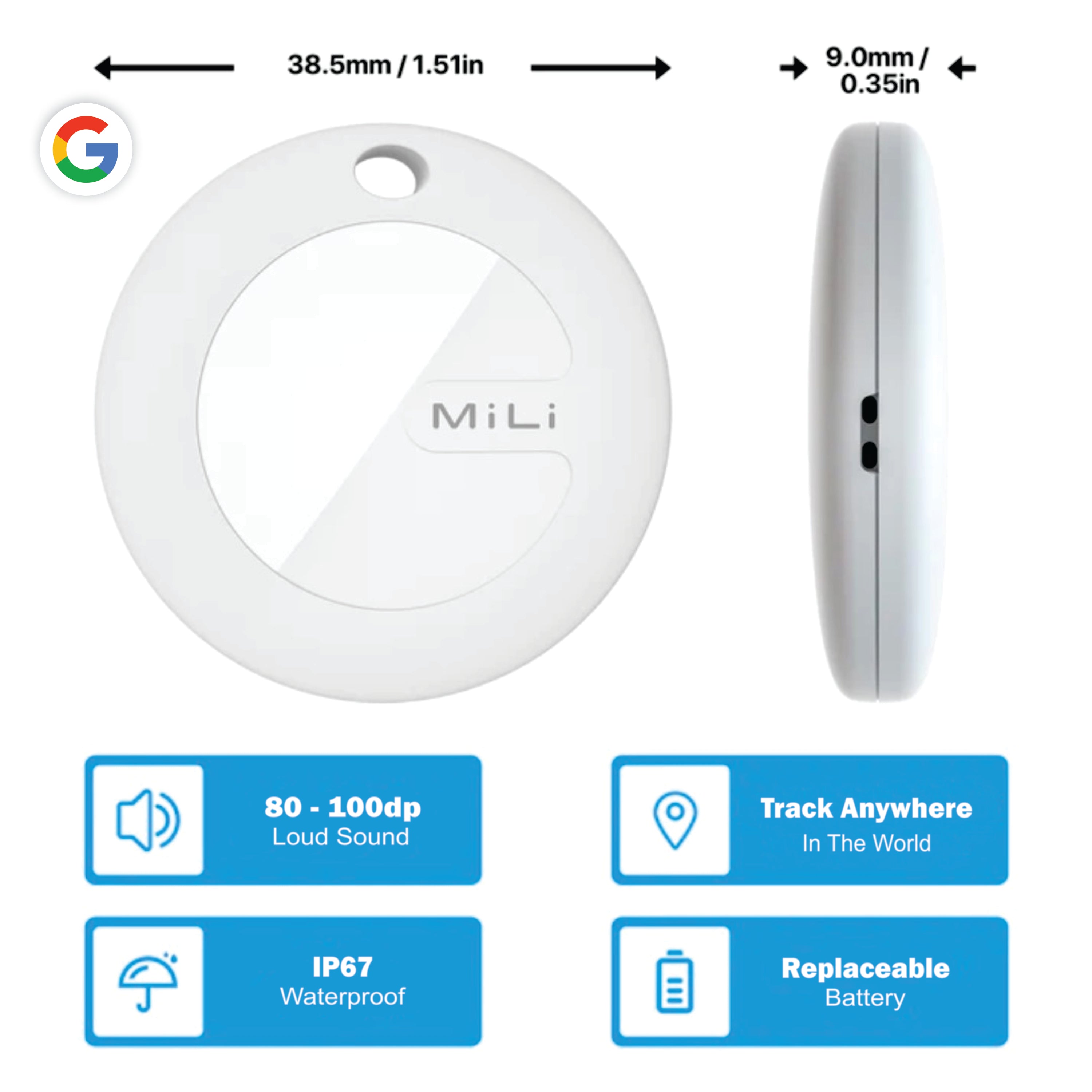 MiTag with Collar (Dogs)- Pet Anti-Loss Device